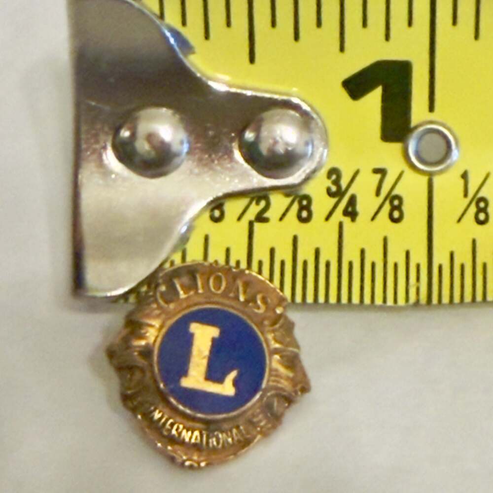 Vintage Lions Club International Gold-Tone Screw-Back Lapel Pin
